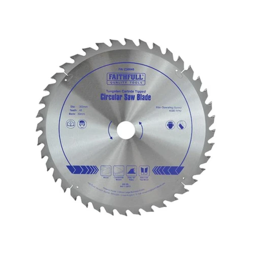 Faithfull Circular Saw Blade TCT 300 x 30 x 40t