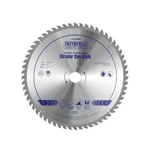 Faithfull Circular Saw Blade TCT 300 x 30 x 60t