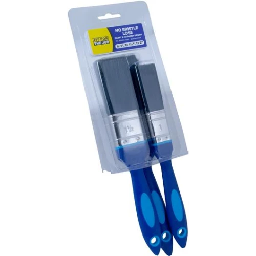 3PC NO BRISTLE LOSS BRUSH SET