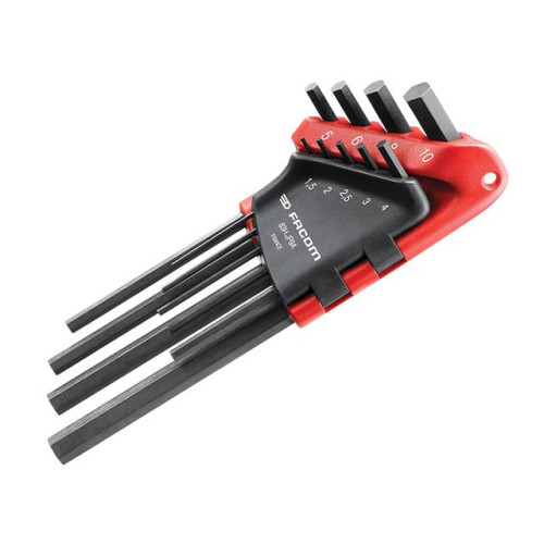 Facom 83H.JP9a Hexagon Key Long Arm Set of 9 Metric