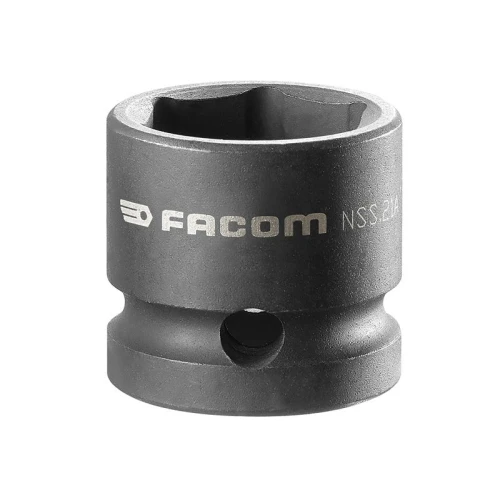 Facom 6-Point Stubby Impact Socket 1/2in Drive 21mm