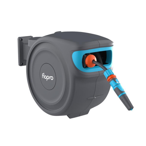 Flopro Auto Rewind Wall Mounted Reel + 20m of Hose