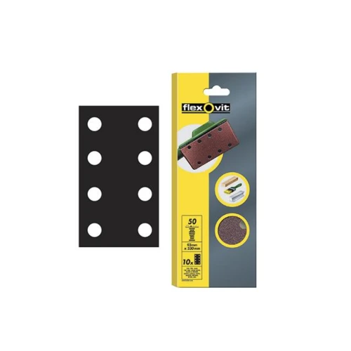 Flexovit 1/3 Sanding Sheets 93 x 230mm Perforated Coarse 50g (10)