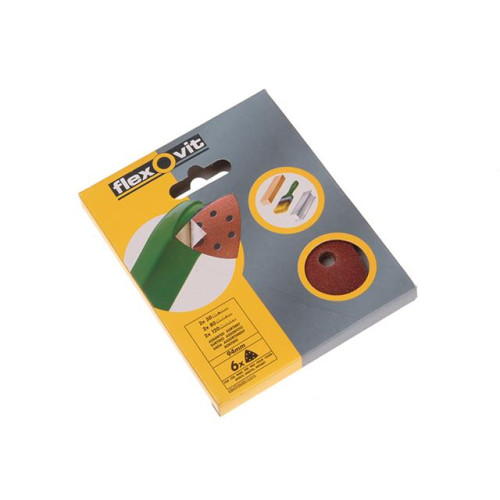 Flexovit Delta Hook & Loop Sanding Sheets 94mm Assorted (25)