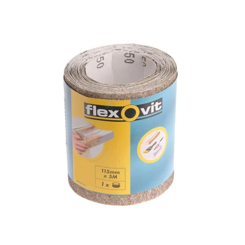 Flexovit General Purpose Sanding Roll 115mm x 5m Coarse 80g
