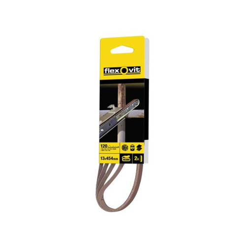 Flexovit Powerfile Sanding Belt 454mm x 13mm Fine 120g Pack of (Pack of 4)