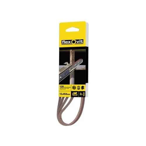 Flexovit Powerfile Sanding Belt 454mm x 13mm Fine 120g Pack of (Pack of 4)