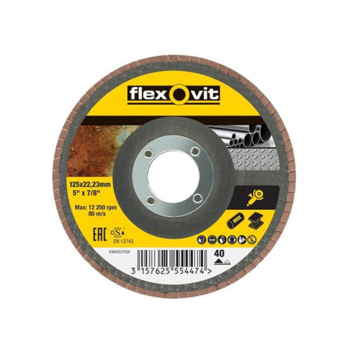 Flexovit Flap Discs For Angle Grinders 125mm