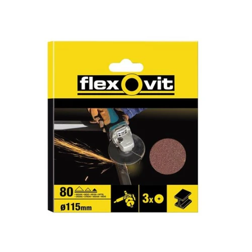 Flexovit Aluminium Oxide Fibre Discs 115 mm Coarse 36g (10)