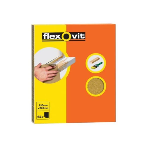 Flexovit Glasspaper Sanding Sheets 230 x 280mm Grade S2 (25)