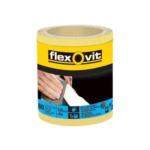 Flexovit High Performance Sanding Roll 115mm x 5m Extra Coarse 40g