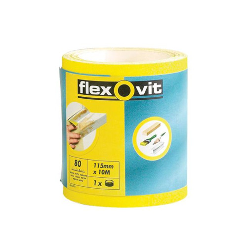 Flexovit High Performance Sanding Roll 115mm x 50m Fine 120g