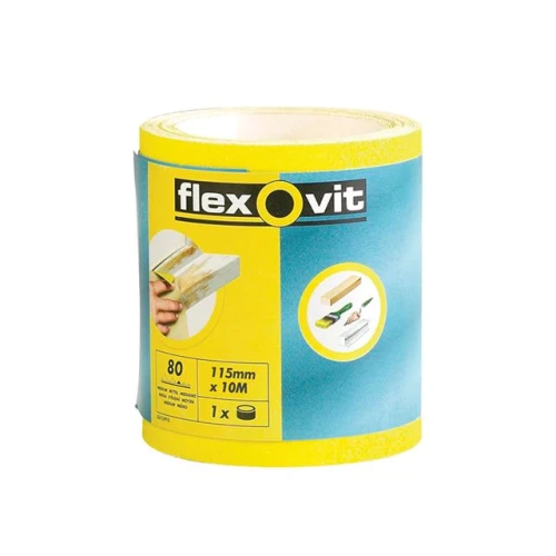 Flexovit High Performance Sanding Roll 115mm x 10m Coarse 60g