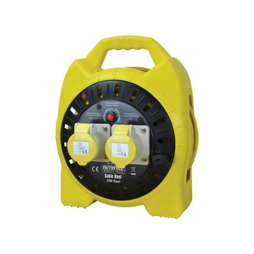 Semi-Enclosed Cable Reel 110V 16A 2-Socket 25m