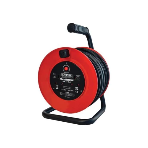 Faithfull 20 Metre Cable Reel 230V 13A