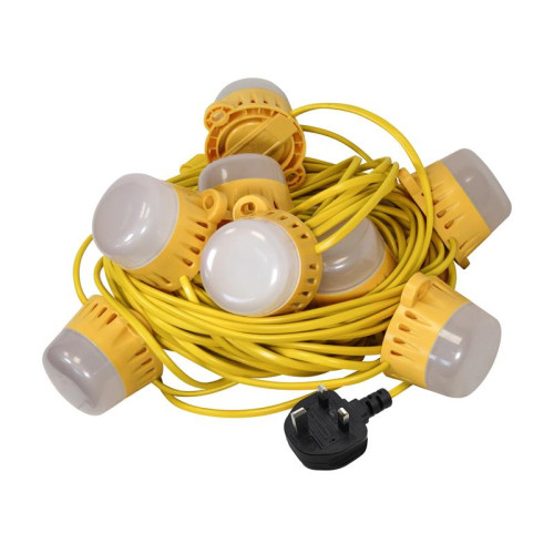 Faithfull Festoon Lights 10 LED Bulbs 240V 22m