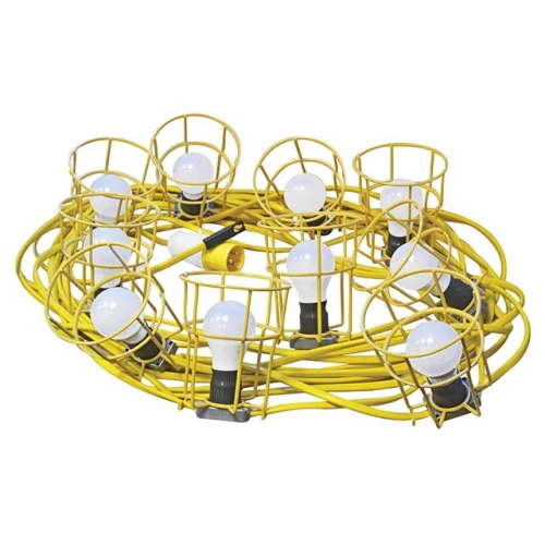 Faithfull Festoon Lights Low Energy 10 LED Bulbs 110V 22m