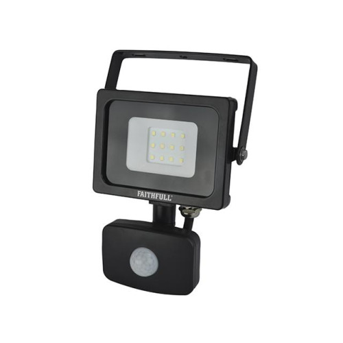 Faithfull SMD LED SecurityÂ LightÂ with PIR 10WÂ 800 Lumen 240V