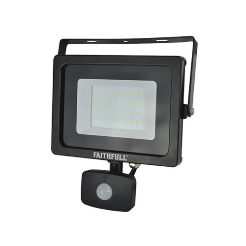 Faithfull SMD LED Security Light with PIR 30W 2400 Lumen 240V
