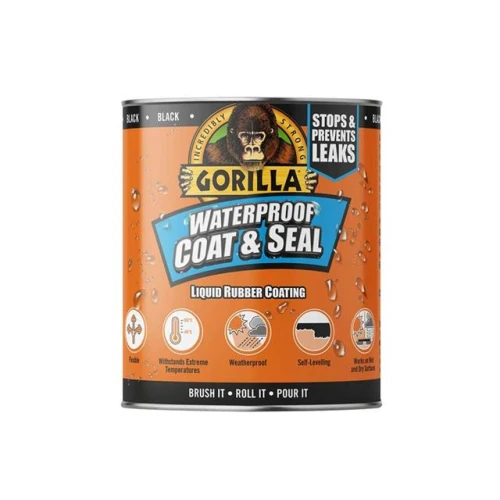 Gorilla Waterproof Coat & Seal Liquid Rubber Coating Black 946ml