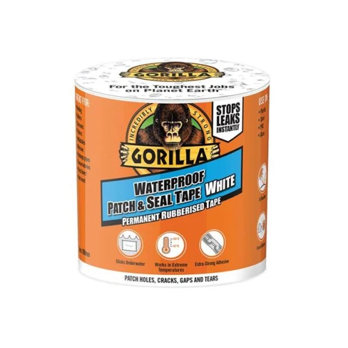 Gorilla&Acirc;&reg; Waterproof Patch & Seal Tape 100mm x 3m White