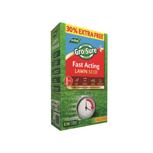 Gro-Sure Fast Acting Lawn Seed 10mÂ² + 30% Free