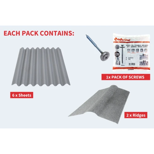Onduline Easyline Kit Grey for 6x4 shed