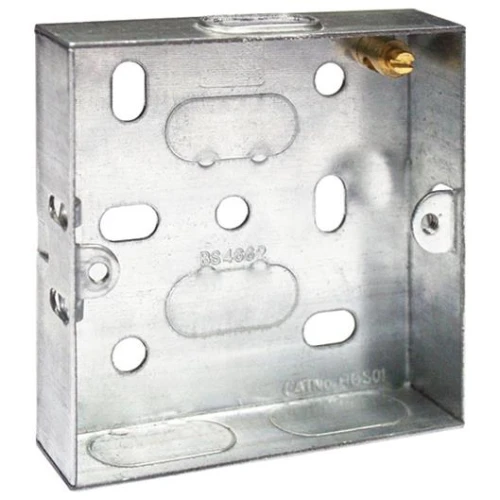 Metal Back Box Single Socket 16mm