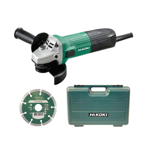 Hikoki G12STX/J8 Angle Grinder 115mm Diamond Blade & Case 600W 110V