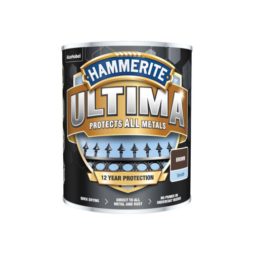Hammerite Ultima Metal Paint Smooth Brown 750ml