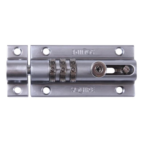 Squire 3-Wheel Recodeable Combi Bolt Lock Chrome