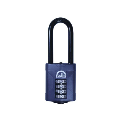 Squire CP50/2.5 Combination Padlock 4 Wheel 50mm Extra Long Shackle 63.5mm