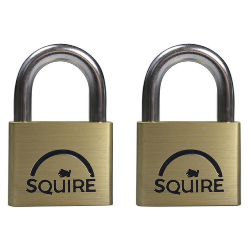 Squire LN4T Twin Pack Lion Brass Padlocks 5 Pin (2 x LN4KA)