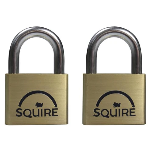 Squire LN4T Twin Pack Lion Brass Padlocks 5 Pin (2 x LN4KA)