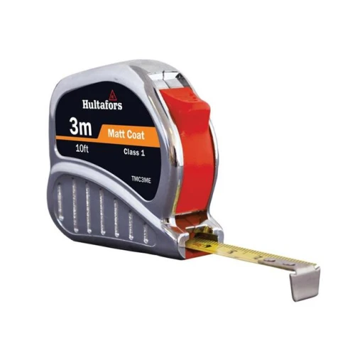Hultafors TM3ME Chrome Tri-Matic Pocket Tape 3m/10ft (Width 13mm)