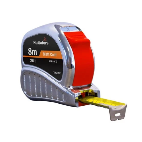 Hultafors TM8ME Chrome Tri-Matic Pocket Tape 8m/26ft (Width 25mm)