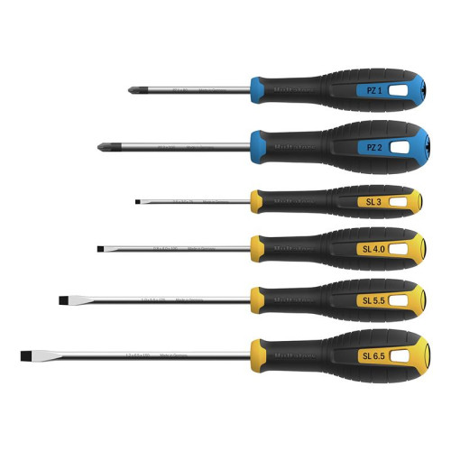 Hultafors Pozidriv & Slotted Screwdriver Set, 6 Piece