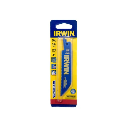 Irwin 414R Sabre Saw Blade Metal Cutting 100mm 14 TPI Pack of 5