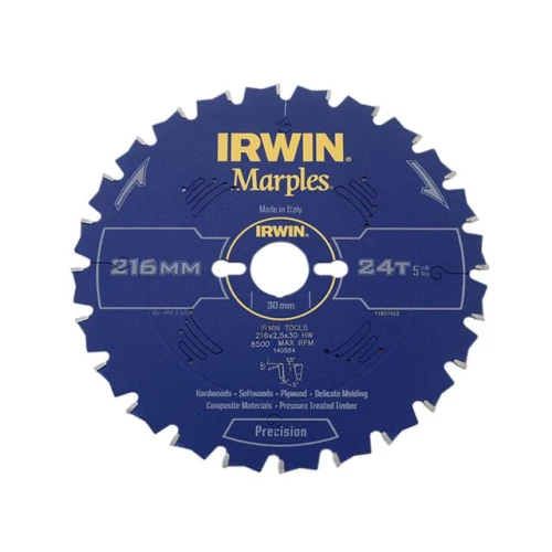 Marples Circular Saw Blade 216 x 30mm x 24T ATB/Neg M