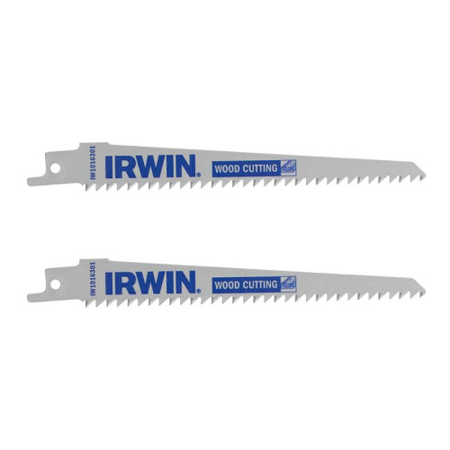 Irwin Sabre Saw Blade Wood/PVC Cutting 152mm Pack of 2