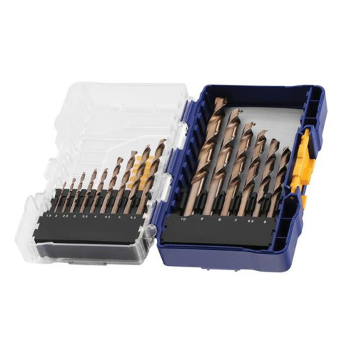 Irwin HSS Cobalt Drill Bit Set, 15 Piece