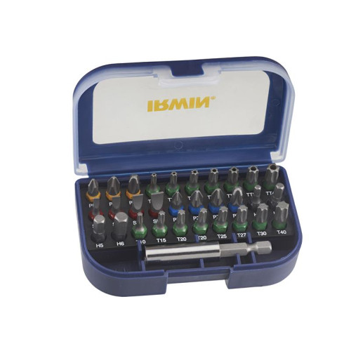 Irwin Colour Coded Screwdriver Bit Set, 31 Piece