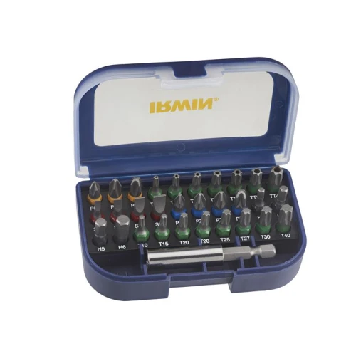 Irwin Colour Coded Screwdriver Bit Set, 31 Piece