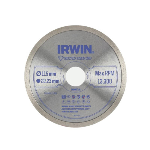 Irwin Continuous Rim Diamond Blade 115 x 22.23mm