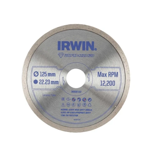 Irwin Continuous Rim Diamond Blade 125 x 22.23mm