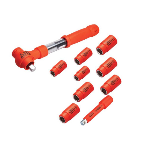 ITL Insulated 1/2in Drive Imperial Torque Wrench Kit, 10 Piece
