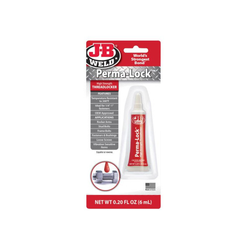 J-B Weld Perma-lock Red High High Strength Threadlocker 6ml