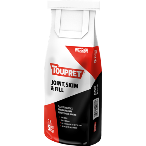 Toupret Joint, Skim & Fill For Finishing, Filling, Jointing 5kg