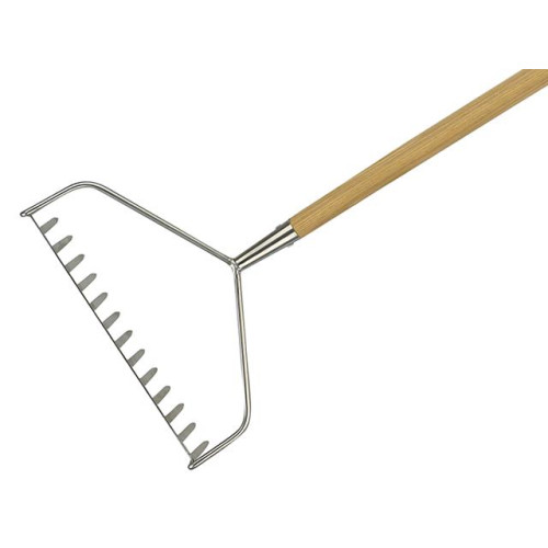 Kent & Stowe Stainless Steel Long Handled Soil Rake, FSC®