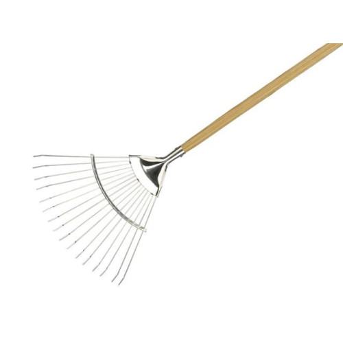 Kent & Stowe Stainless Steel Long Handled Lawn & Leaf Rake, FSCÂ®